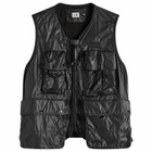 C.P. Company Men's CS II Multipocket Logo Vest in Black
