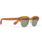 OLIVER PEOPLES - Cary Grant 2 Sun Round-Frame Acetate and Gold-Tone Sunglasses - Brown