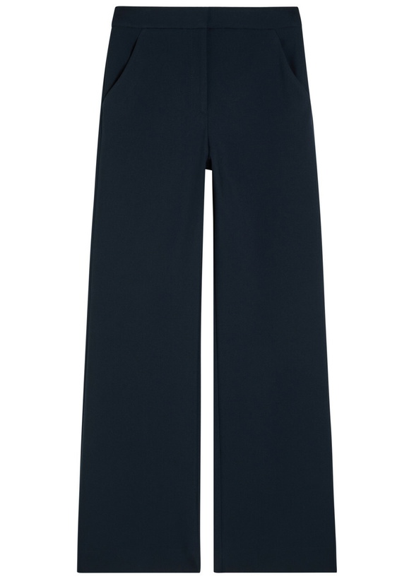 Photo: Veronica Beard Tonelli Straight-leg Woven Trousers Navy