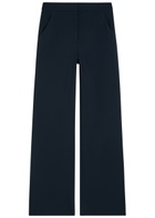 Veronica Beard Tonelli Straight-leg Woven Trousers Navy