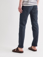 INCOTEX - Slim-Fit Cotton-Blend Trousers - Blue