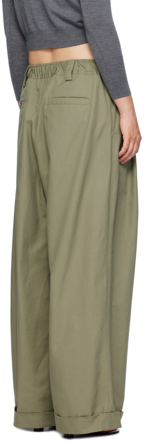 Meryll Rogge Green Drawstring Chino Trousers
