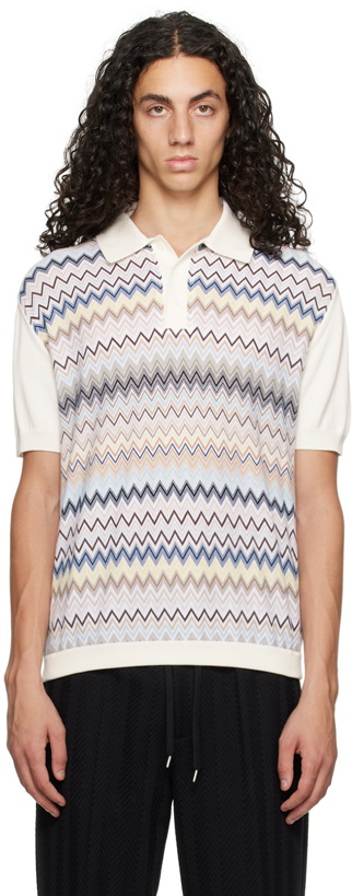 Photo: Missoni Multicolor Zig-Zag Polo