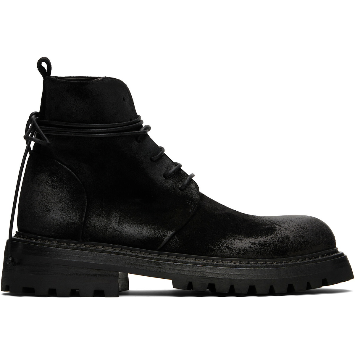 Marsèll Black Carraucola Reversed Leather Boots
