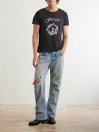 Enfants Riches Déprimés - Jeremy Distressed Printed Cotton-Jersey T-Shirt - Black