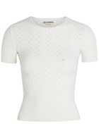 JW Anderson Pointelle-knit top Off White