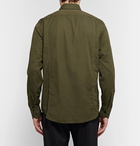 Berluti - Slim-Fit Cotton and Cashmere-Blend Twill Shirt - Men - Army green