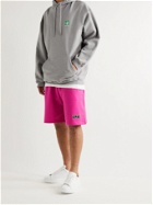 VALENTINO - Wide-Leg Logo-Appliquéd Cotton-Blend Jersey Drawstring Shorts - Pink - XS