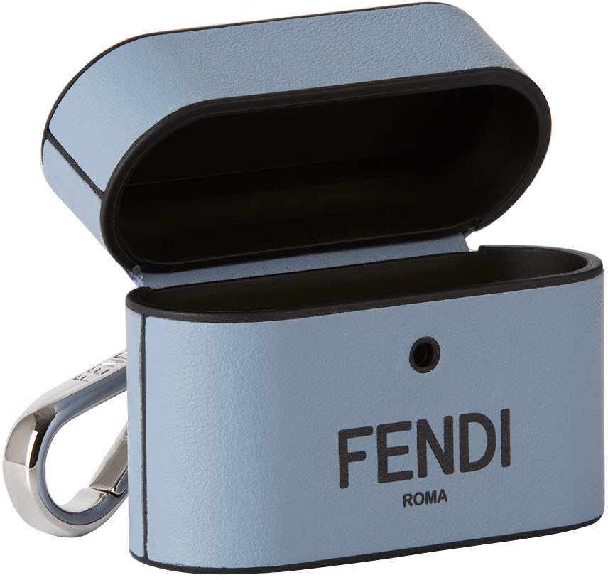 Fendi Blue Leather Airpods Pro Case Fendi