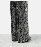 Givenchy Shark Lock snake-effect knee-high boots