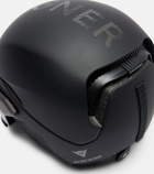 Bogner Logo leather-trimmed ski helmet