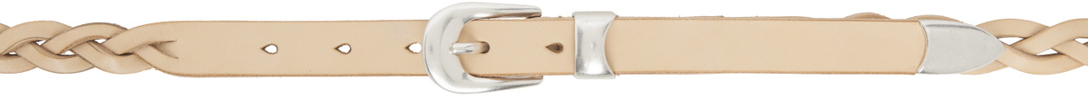 OUR LEGACY Beige 2 CM Braided Belt