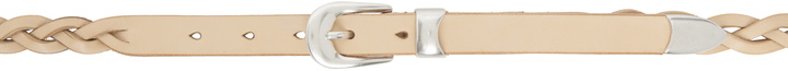 Photo: OUR LEGACY Beige 2 CM Braided Belt