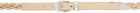 OUR LEGACY Beige 2 CM Braided Belt