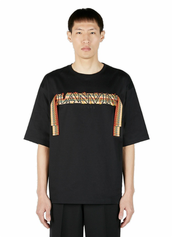 Photo: Lanvin - Woven Logo T-Shirt in Black