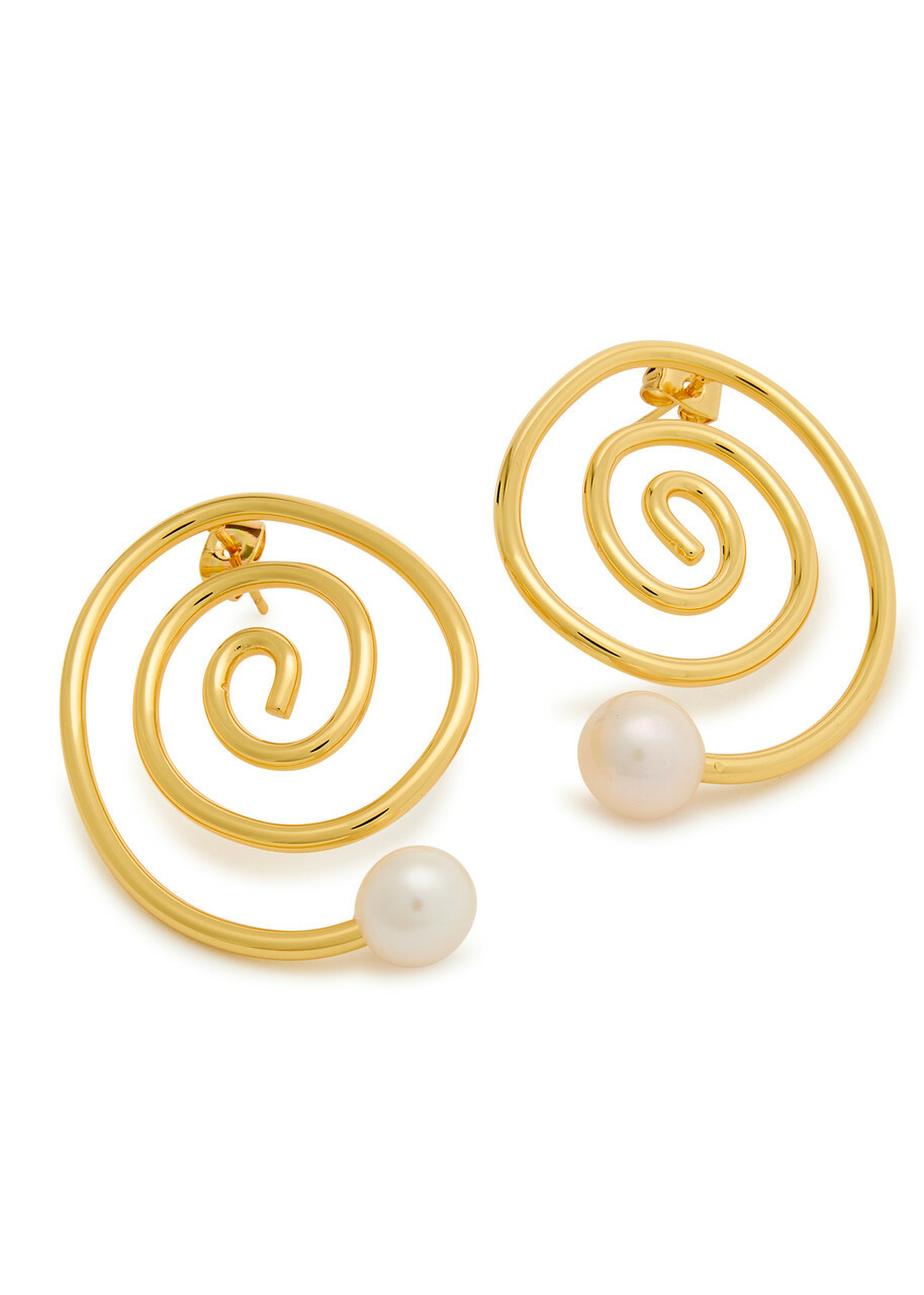 Eliou Espiral 18kt-gold Plated Drop Earrings - One Size
