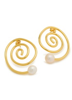 Eliou Espiral 18kt-gold Plated Drop Earrings - One Size