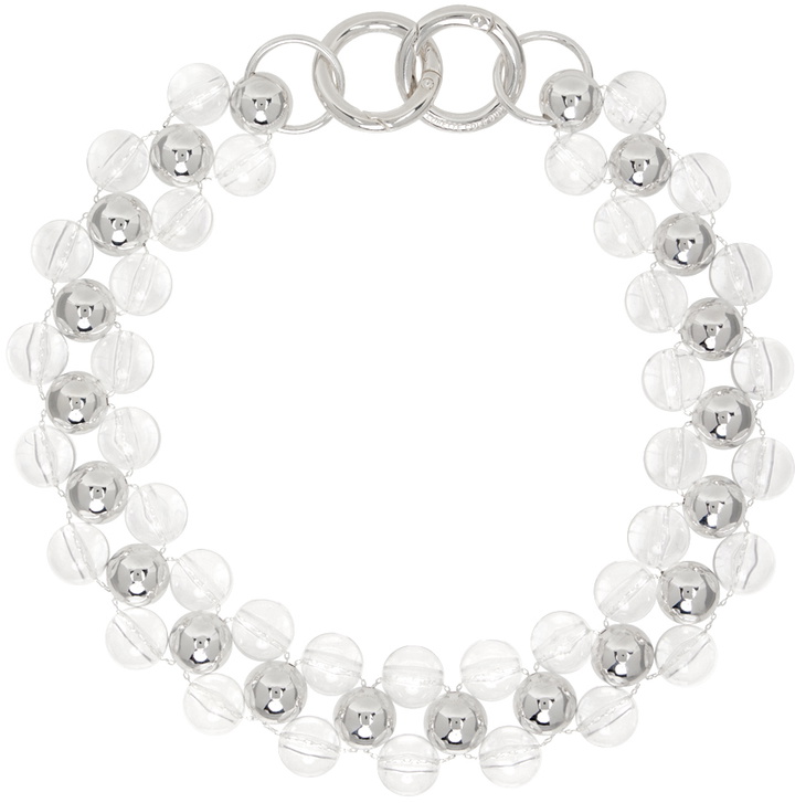 Photo: Lorette Colé Duprat Silver & Transparent Trinity Ras De Cou Necklace
