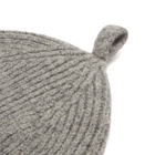 MHL by Margaret Howell Men's Simple Ribbed Beanie in School Grey 