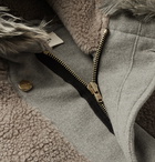 Fear of God - Oversized Faux Fur-Trimmed Fleece Hoodie - Brown