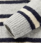 Howlin' - Isle of Magic Striped Brushed-Wool Sweater - Gray