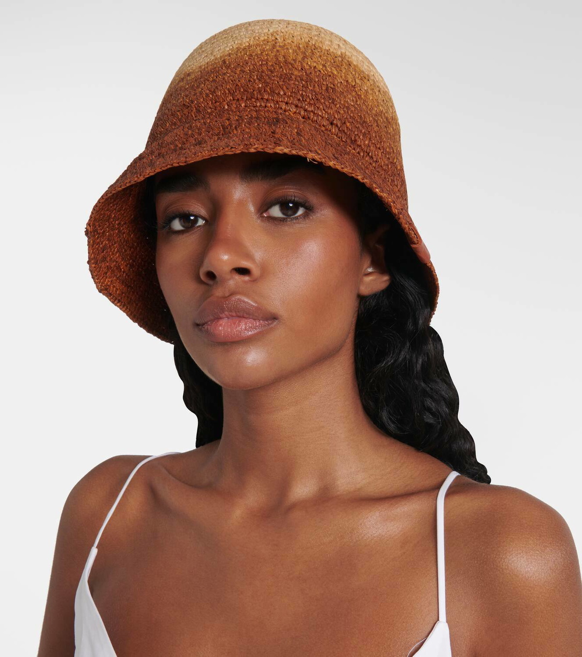 Staud Meyers ombré raffia bucket hat