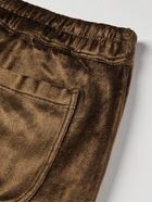 TOM FORD - Straight-Leg Modal-Blend Velour Drawstring Shorts - Brown