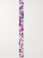 KAPITAL - Fringed Bandana-Print Cotton-Gauze Necklace - Purple
