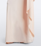 De La Vali Perisa draped caped jersey maxi dress