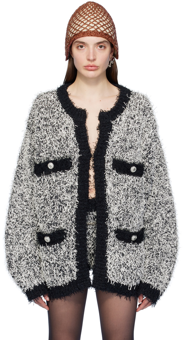 Doublet Black & White Hook-Eye Cardigan