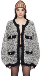 Doublet Black & White Hook-Eye Cardigan