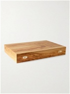 Alexandra Llewellyn - Sunrise Olive Wood and Leather Backgammon Set