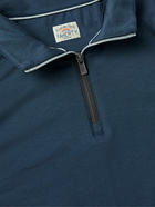 Faherty - Movement™ Stretch Recycled-Jersey Half-Zip Sweatshirt - Blue