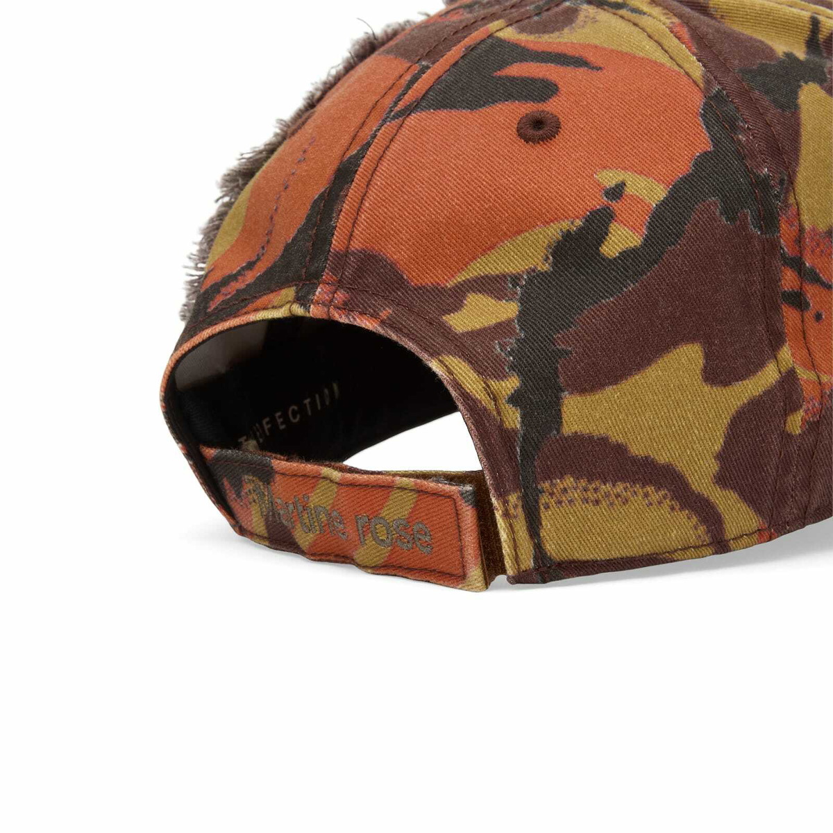 Martine Rose Women's Collage Cap in Orange Camo 