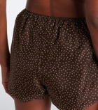 SIR Polka-dot silk organza shorts