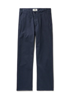 YMC - Padre Straight-Leg Stretch-Cotton Twill Trousers - Blue