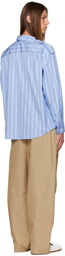 Meryll Rogge Blue Striped Shirt