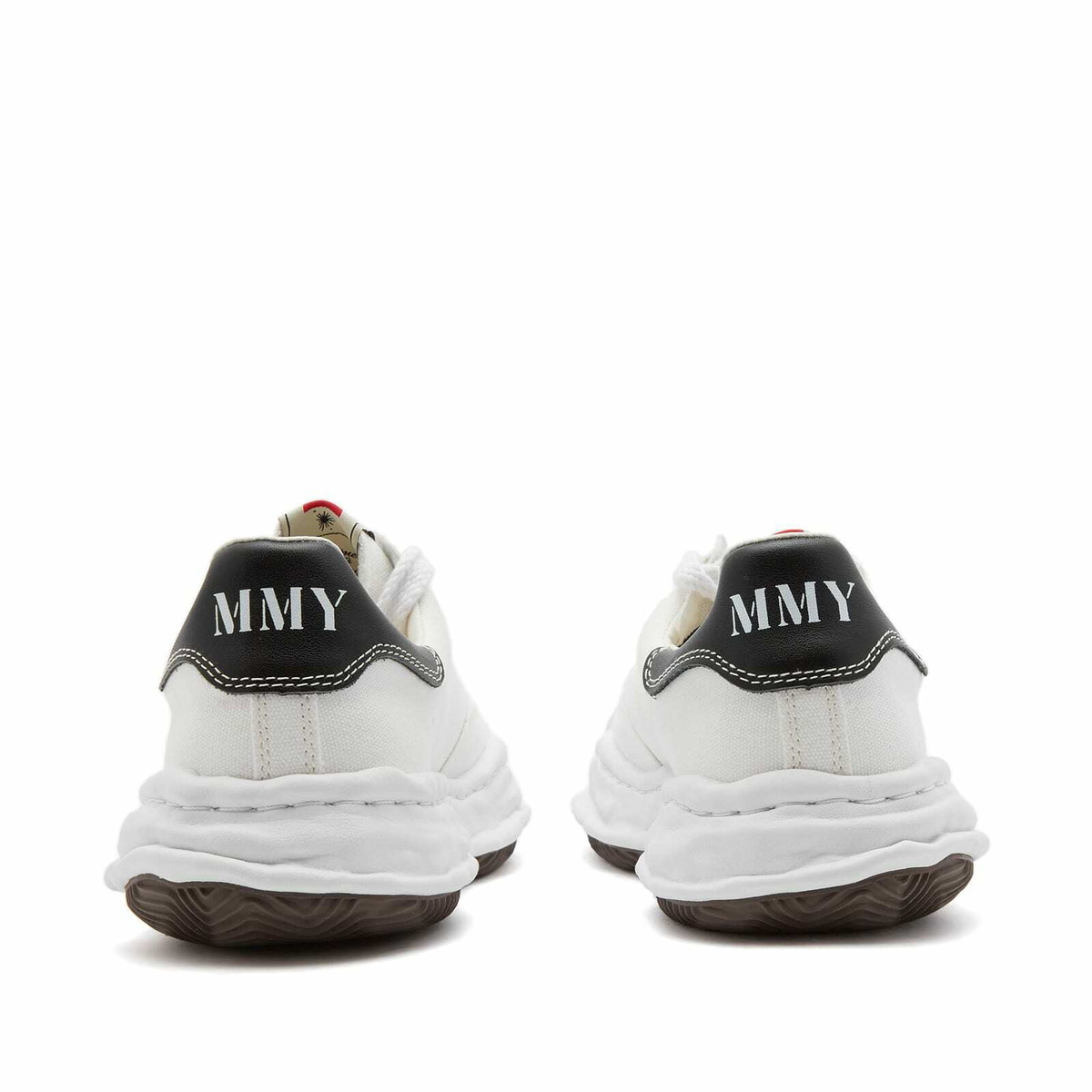 Maison MIHARA YASUHIRO Men's Blakey Low Original Sole Canvas Sneakers in White