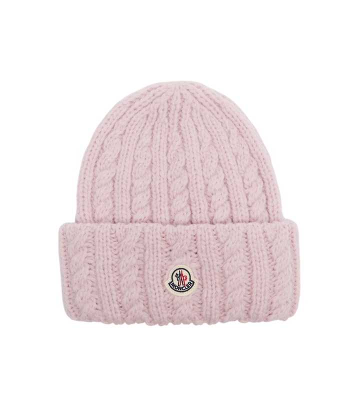 Photo: Moncler Cable-knit alpaca and wool-blend beanie