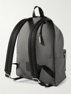 SAINT LAURENT - Leather-Trimmed Canvas Backpack - Gray