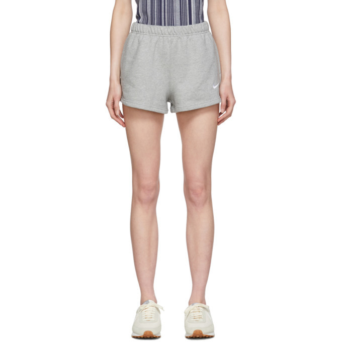 mens nike grey fleece shorts
