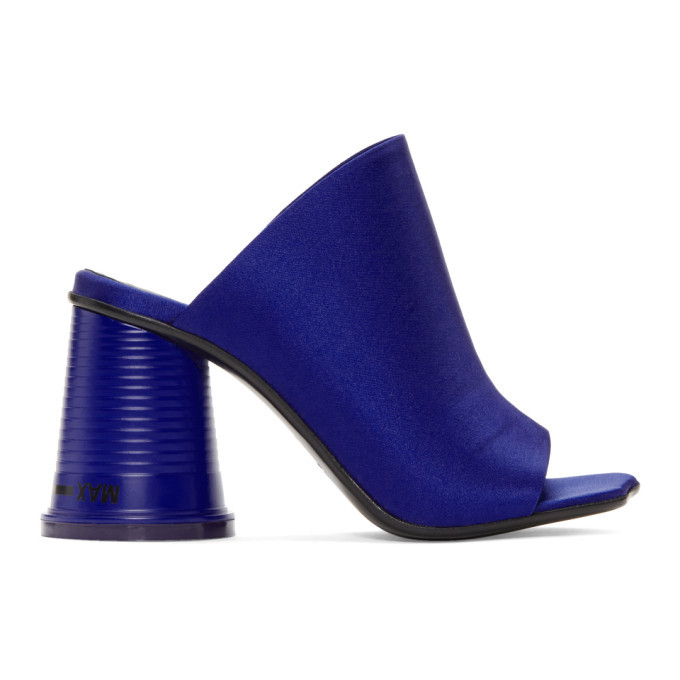 MM6 Maison Martin Margiela Blue Satin Cup To Go Sandals MM6 Maison