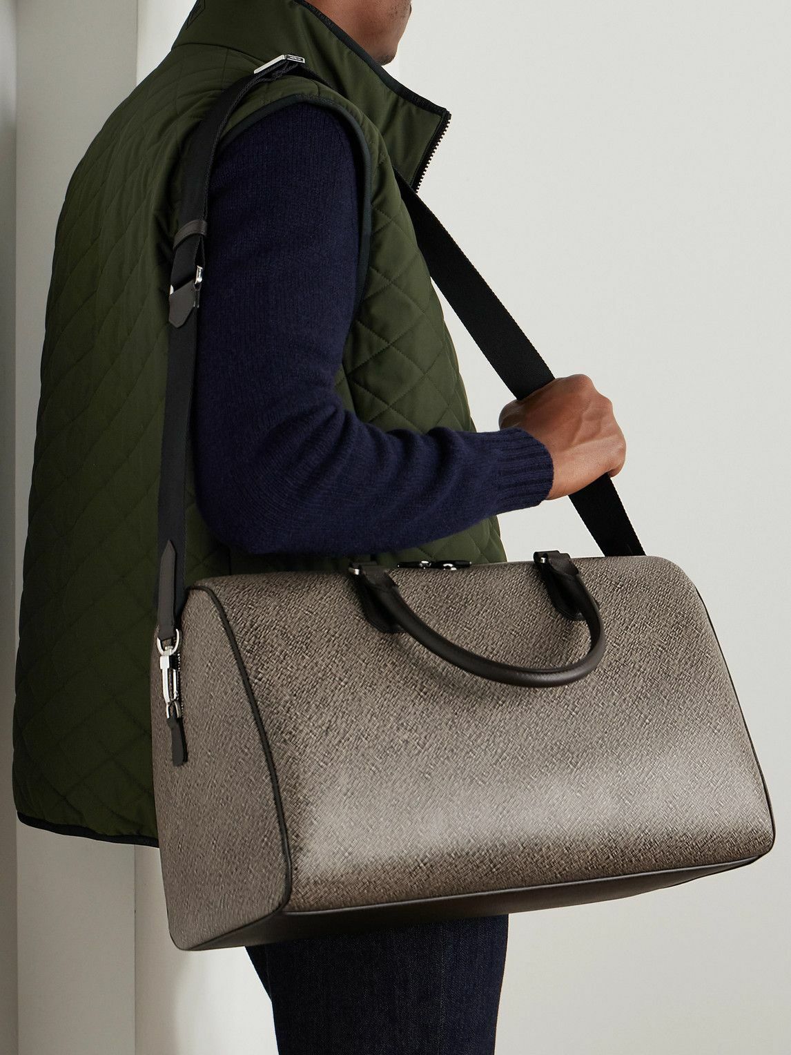 Montblanc - Large 142 Textured-Leather Weekend Bag