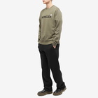 Moncler Men's Trademark Logo Crew Sweat in Khaki