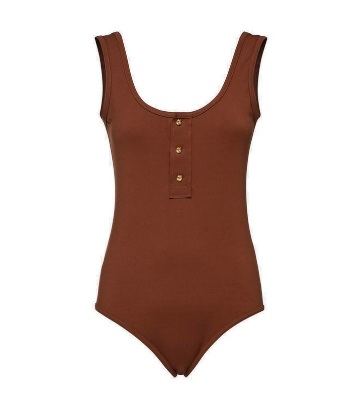 Photo: Bottega Veneta Buttoned swimsuit