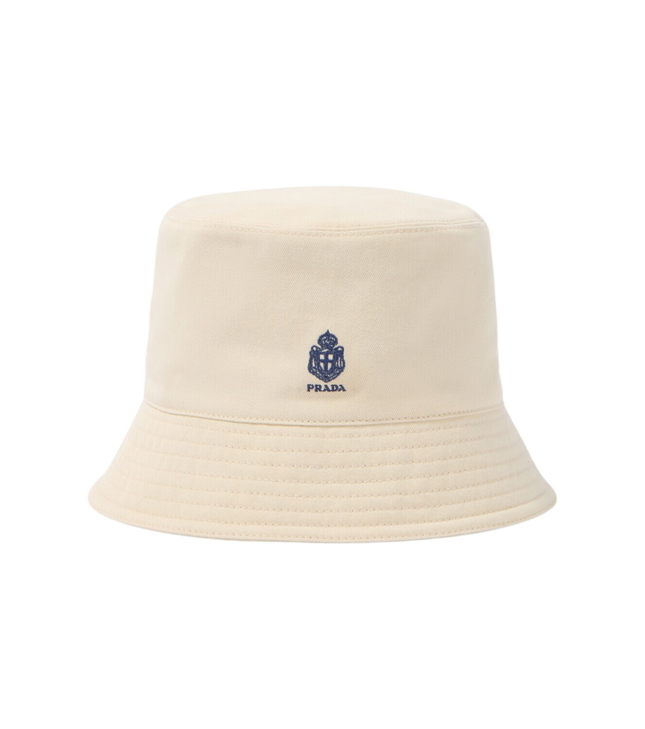 Photo: Prada Logo canvas bucket hat