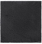 Lanvin - Polka-Dot Silk Pocket Square - Men - Black