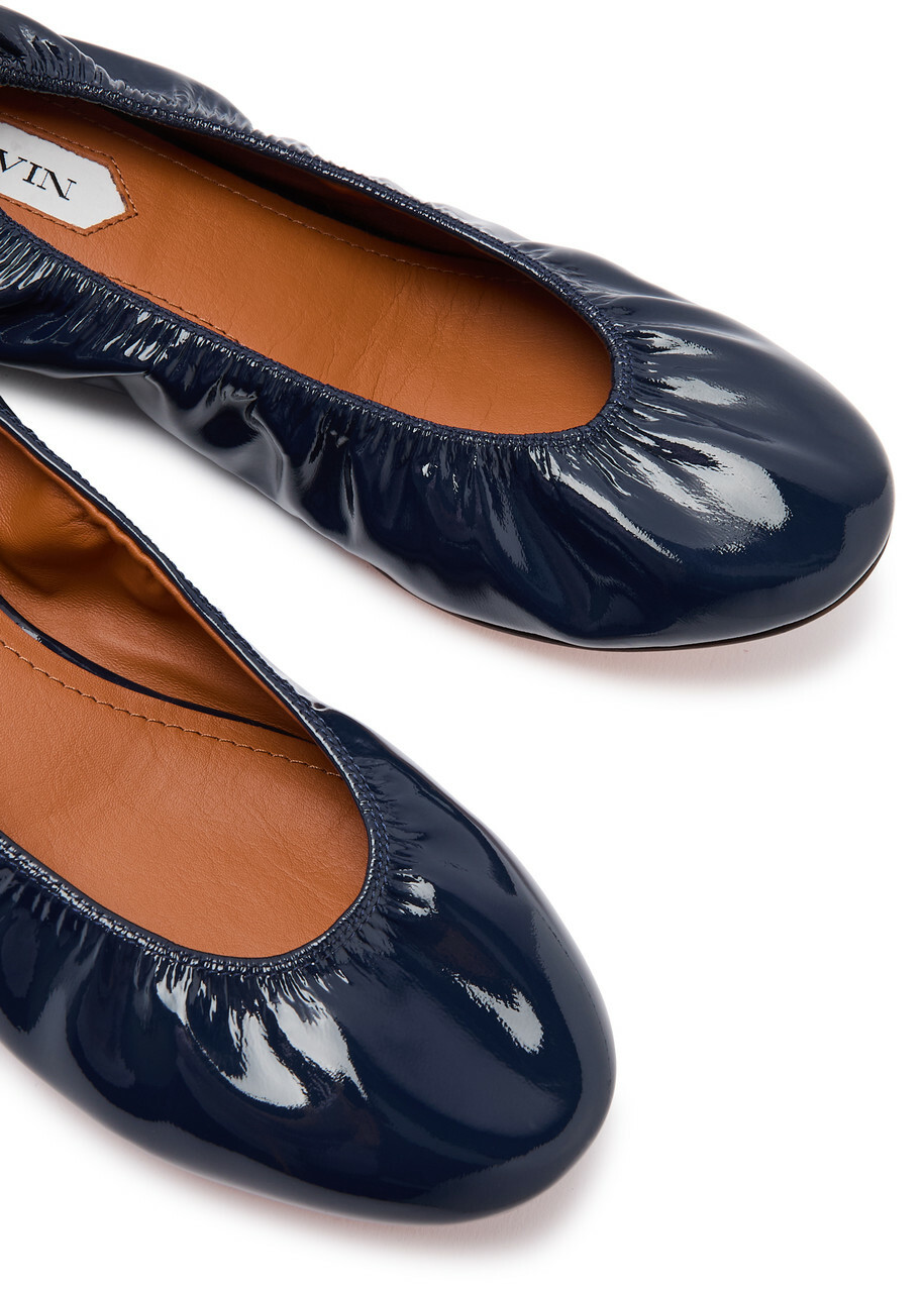 Lanvin Patent Leather Ballet Flats Blue