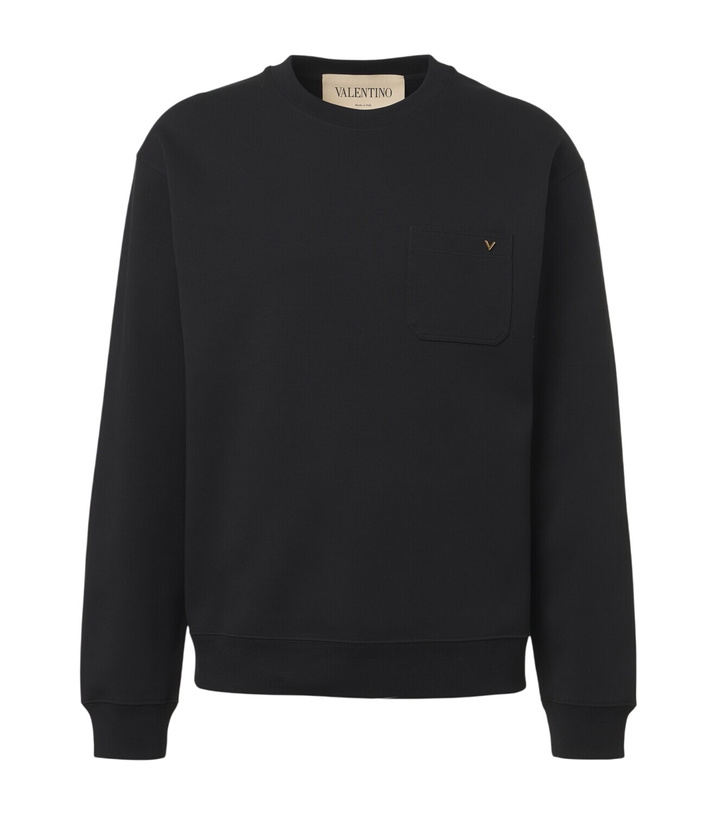 Photo: Valentino VGold cotton-blend jersey sweatshirt