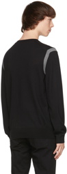 Alexander McQueen Black & Grey Wool Stripe Sweater
